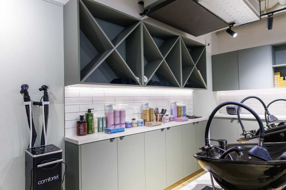 Hair Avenue salon products and basin