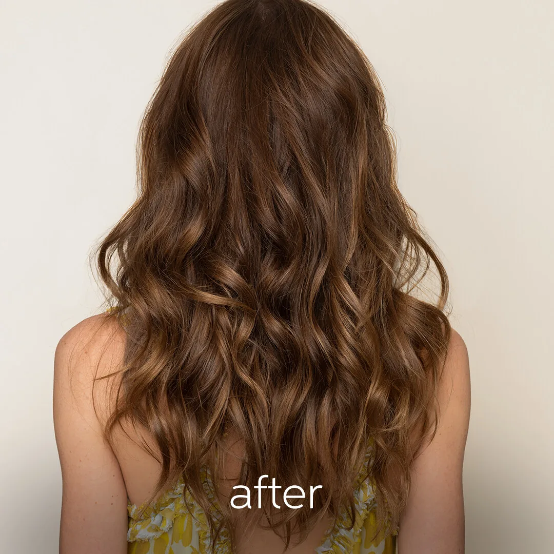 After — beach waves with EIMI Ocean Spritz